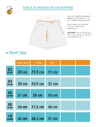 Short saia Infantil moletom Vermelho com elástico na cintura – Tam 2 a 10