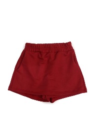 Short saia Infantil moletom Vermelho com elástico na cintura – Tam 2 a 10