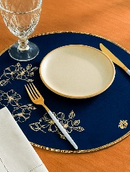 Jogo Americano Jeans Floral