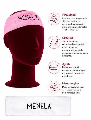 FAIXA DE CABELO MENELA - ATOALHADA