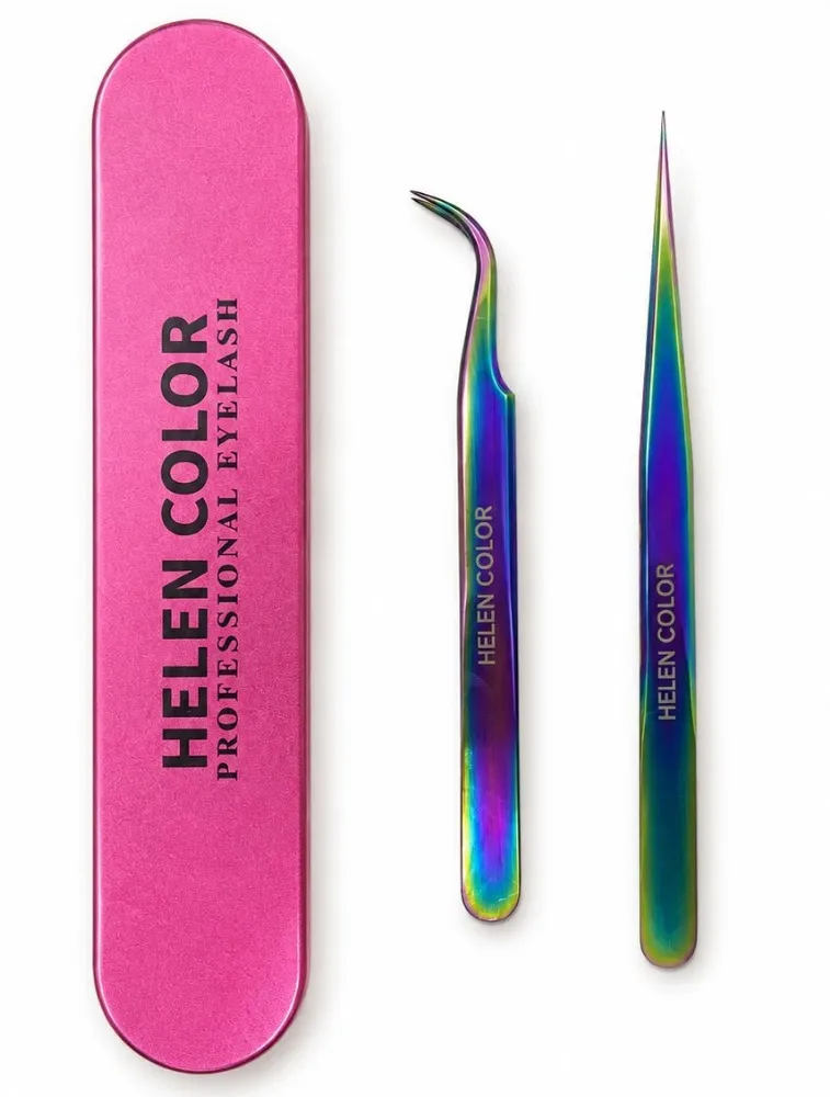ESTOJO COM PINÇAS FURTA COR HELEN COLOR ( RETA E CURVA )