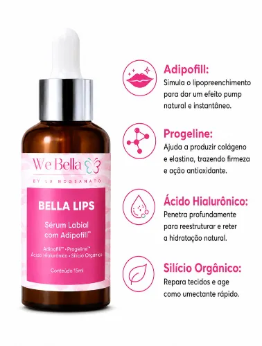 SÉRUM LABIAL COM ADIPOFILL WE BELLA 15ML