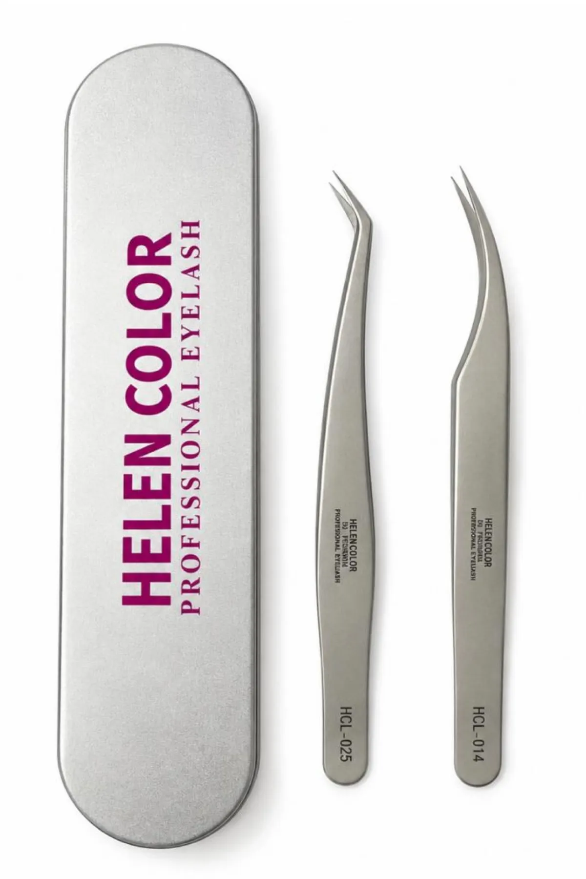 ESTOJO COM PINÇAS HELEN COLOR (N01- N02 ) PRATA HCL 014-025