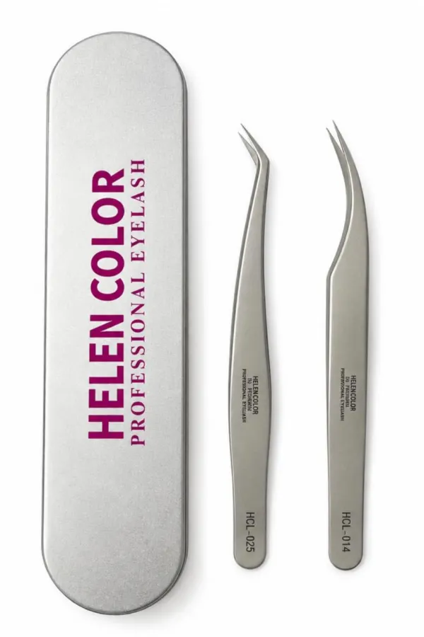 ESTOJO COM PINÇAS HELEN COLOR (N01- N02 ) PRATA HCL 014-025