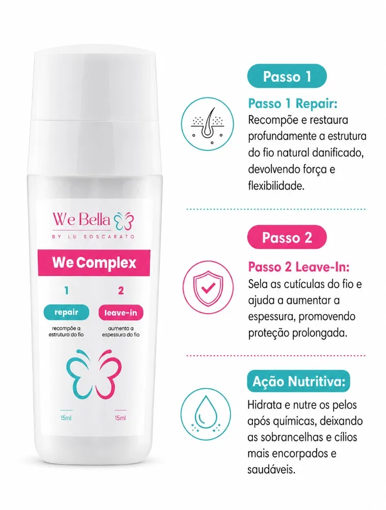 Kit We Bella Complex Passo 1 Repair mais Passo 2 Leave-In