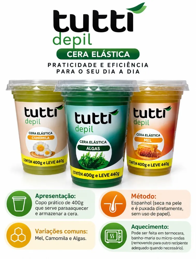 CERA ELASTICA COPO 400G TUTTI DEPIL VARIADOS