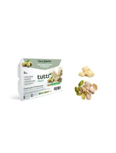 CERA ELASTICA -CHOC BRANCO & PISTACHE 1KG TUTTI DEPIL