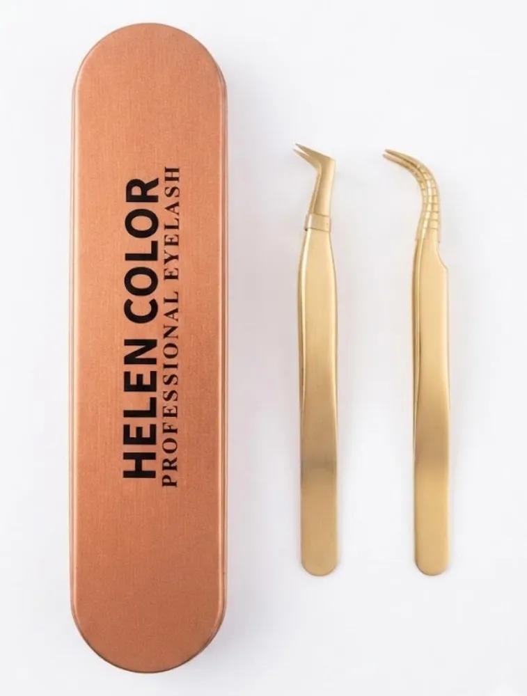 ESTOJO COM PINÇAS HELEN COLOR ST15-N04 (DOURADO)