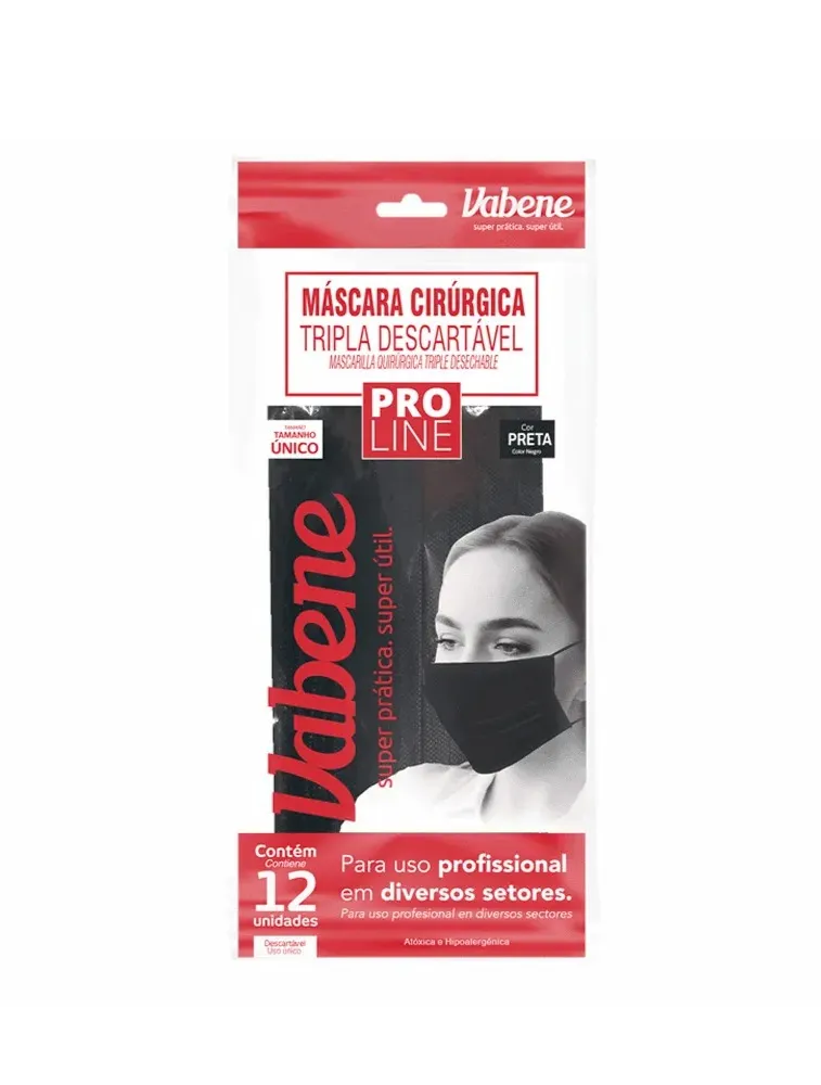 MASCARA PRETA 12UN VABENE 