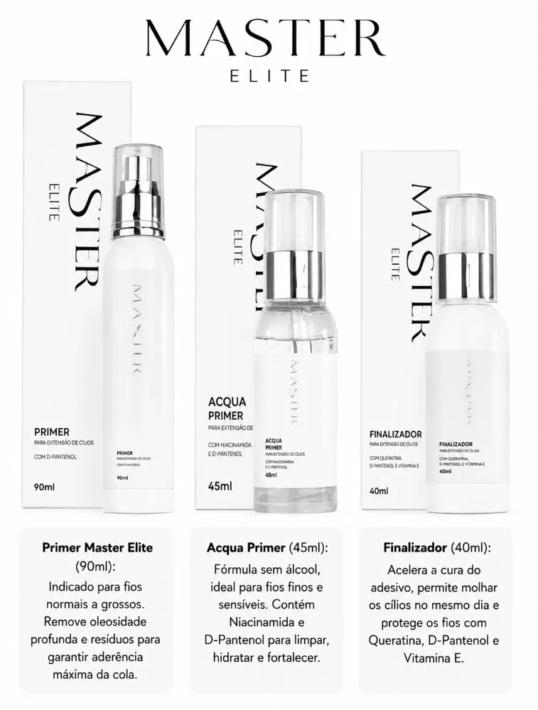 KIT RETENÇAO MASTER PRIMER + ACOQUA PRIMER + FINALIZADOR