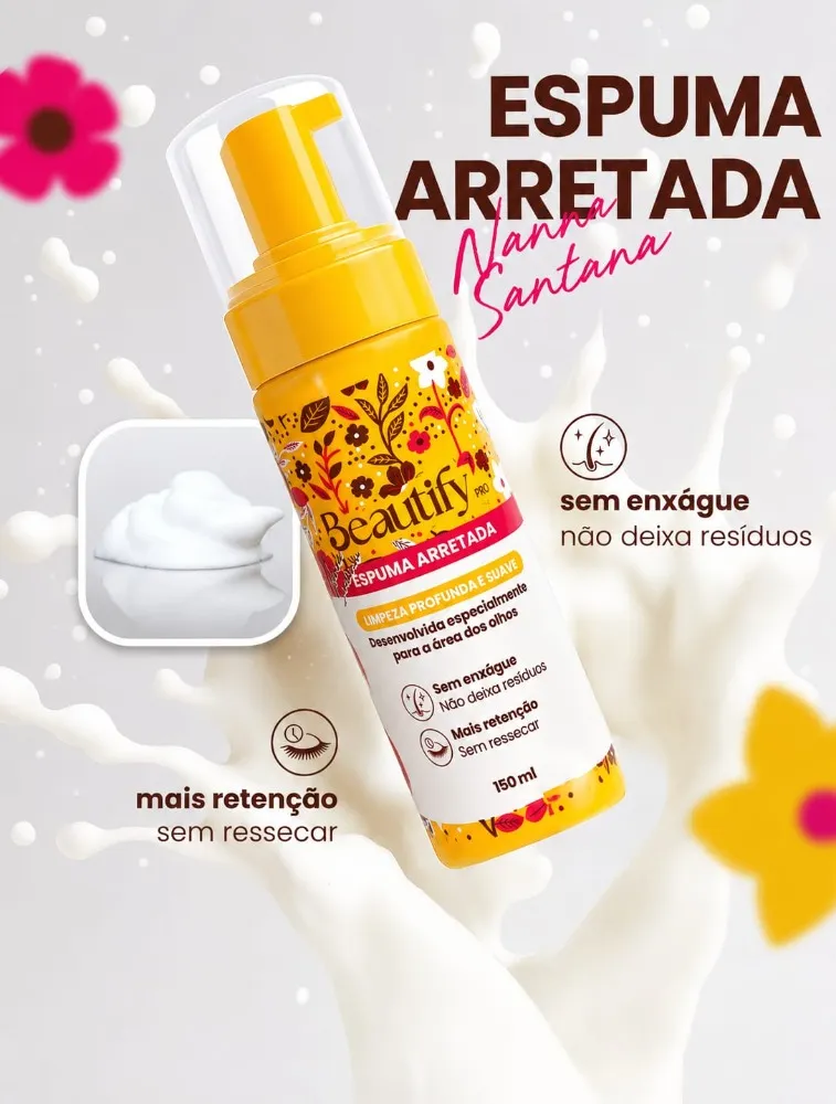 ESPUMA DE LIMPEZA ARRETADA 150ML BEAUTIFY PRO