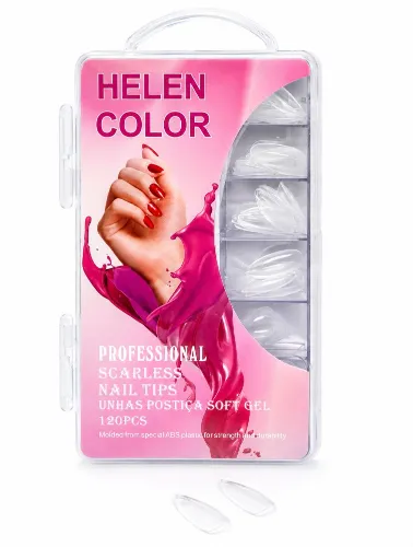 POSTIÇA ALMOND TRANSPARENTE HELEN COLOR