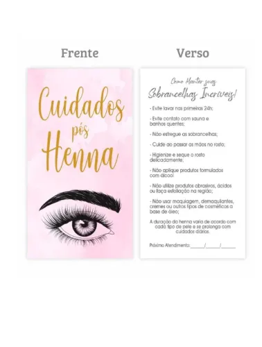 CARTÃO CUIDADO POS HENNA