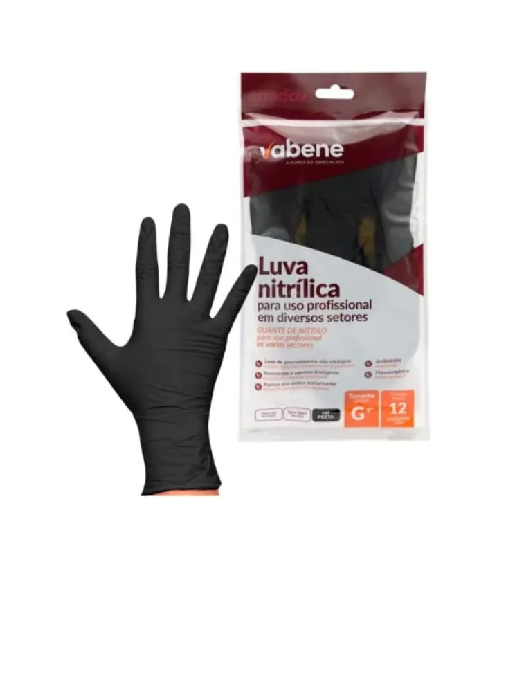 LUVA VABENE 12 UN PRETO