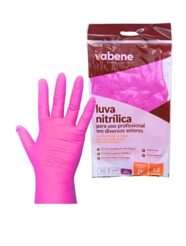 LUVA VABENE 12UN ROSA