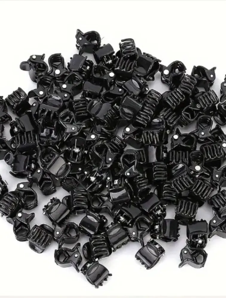 KIT 10 MINI PRESILHA DE CABELO PRETO