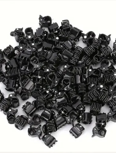 KIT 10 MINI PRESILHA DE CABELO PRETO