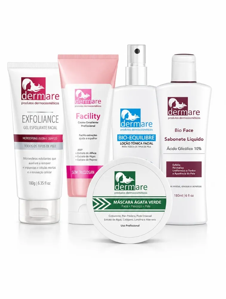 KIT DE LIMPEZA DERMARE (5 PRODUTOS)
