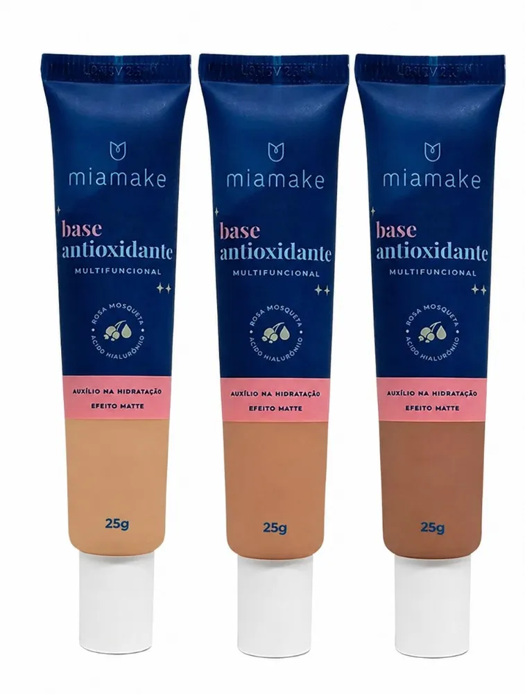 BASE LIQUIDA CORES ESCURAS MIA MAKE 25G EFEITO MATTE
