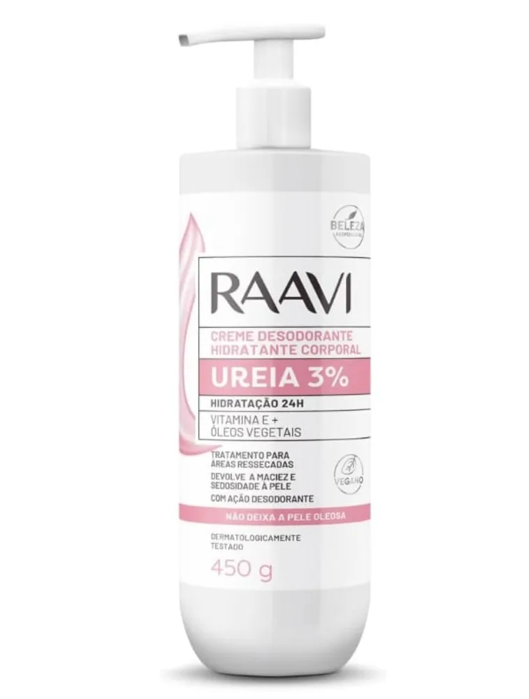 CREME HIDRATANTE CORPORAL UREIA 3% 450G - RAAVI