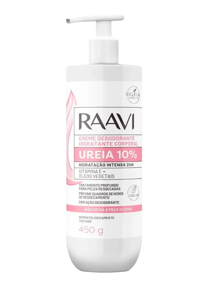 CREME HIDRATANTE CORPORAL UREIA 10% 450G - RAAVI
