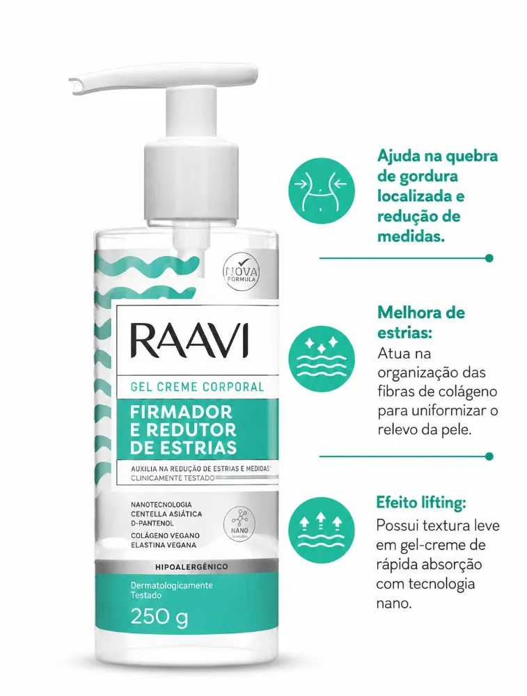 GEL CREME FIRMADOR 250G RAAVI