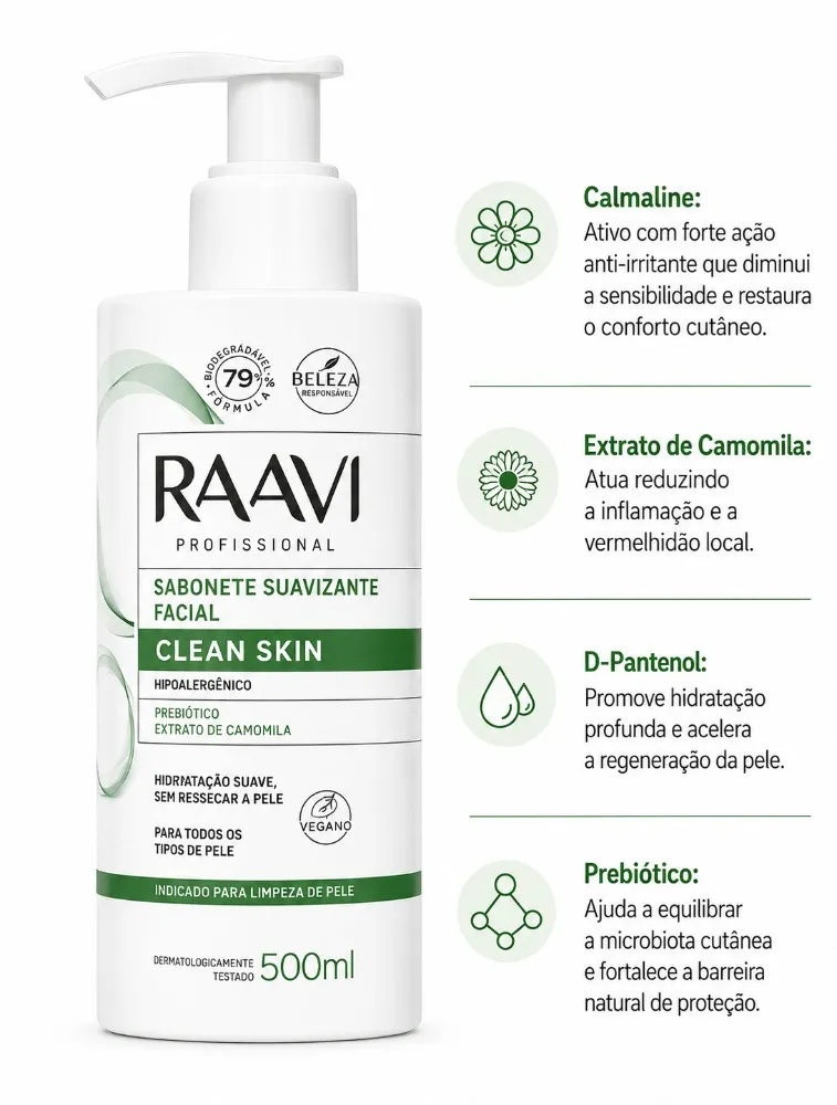 SABONETE SUAVIZANTE 500ML RAAVI