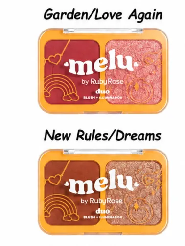 DUO BLUSH + ILUMINADOR MELU RUBY ROSE