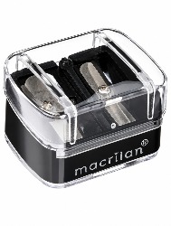 APONTADOR DE LAPIS DUPLO PRETO - MACRILAN