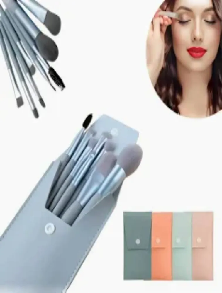 KIT 8 MINI PINCEIS PARA MAQUIAGEM