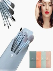 KIT 8 MINI PINCEIS PARA MAQUIAGEM