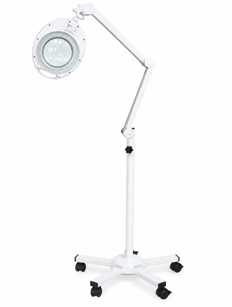 LUPA DE LED ARTICULADA COM BASE CHÃO E RODINHAS - D&Z