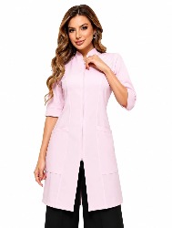 JALECO MICROFIBRA SOPHIA COM ZIPER ROSA BEBÊ -NTFLEX