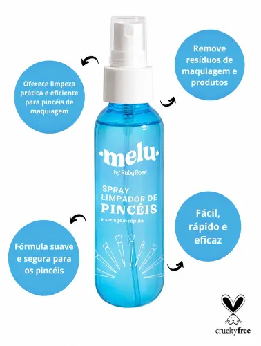 SPRAY LIMPADOR DE PINCEIS 100ML -RUBY ROSE