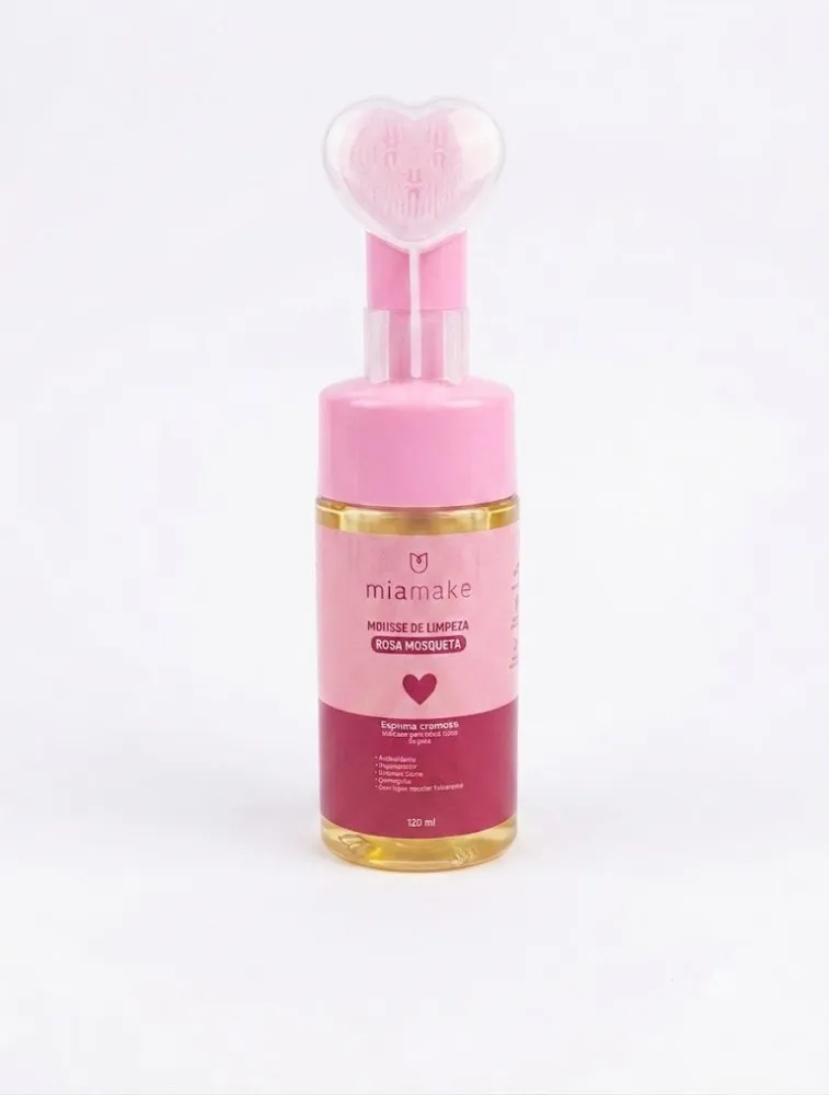 MOUSSE DE LIMPEZA ROSA MOSQUETA 120 ML -MIA MAKE