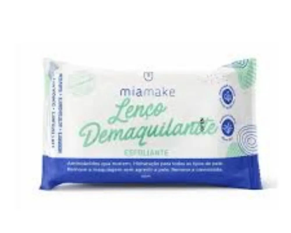 LENÇO DEMAQUILANTE ESFOLIANTE 25 UNIDADES - MIA MAKE
