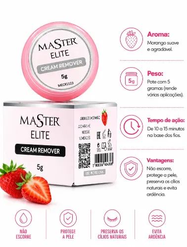 REMOVEDOR EM CREME 5G MORANGO - MASTER ELITE