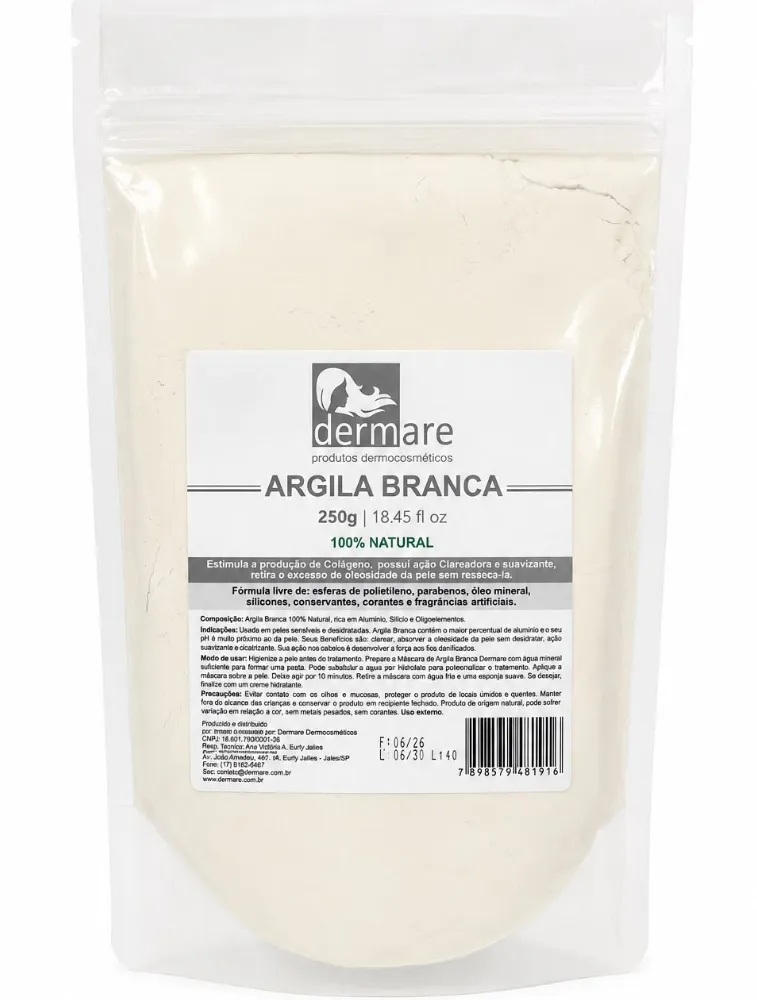 ARGILA BRANCA 250G DERMARE