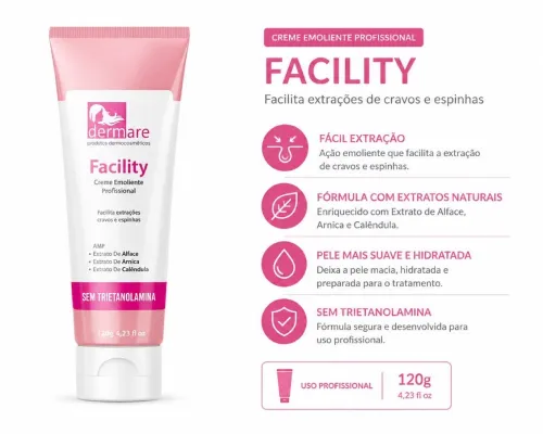 CREME EMOLIENTE FACILITY 120G DERMARE