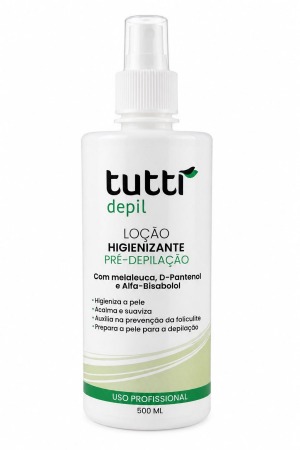 LOÇÃO HIGIENIZANTE PRÉ DEPILAÇÃO MELALEUCA 500ML - TUTTI DEPIL