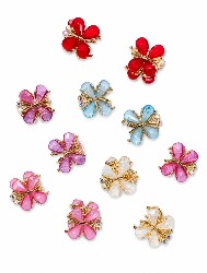 KIT C/ 12 MINI PRESILHAS BORBOLETAS STRASS