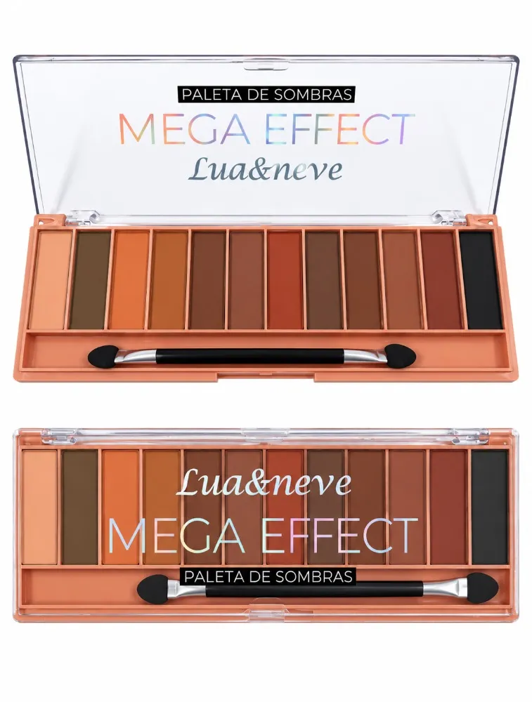 PALETA DE SOMBRAS MEGA EFFECT 12 CORES LUA & NEVE -LN03014