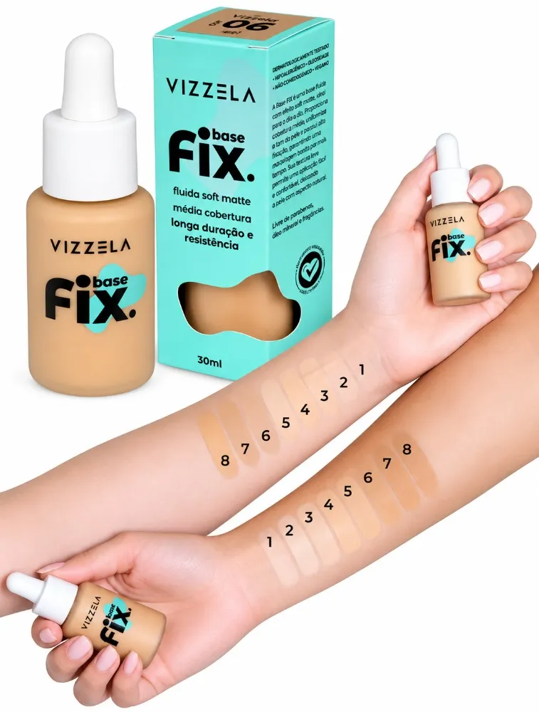 BASE FIX FLUIDA SOFT MATTE 30ML - VIZZELA