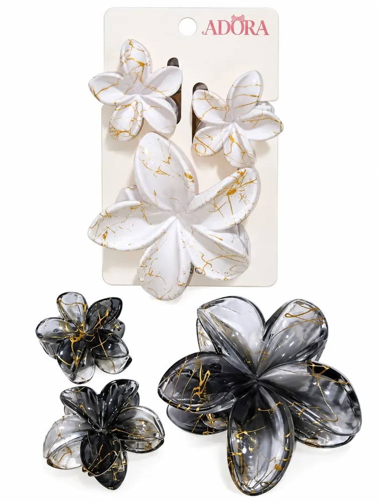 KIT 3 PRESILHAS DE CABELO FLOR