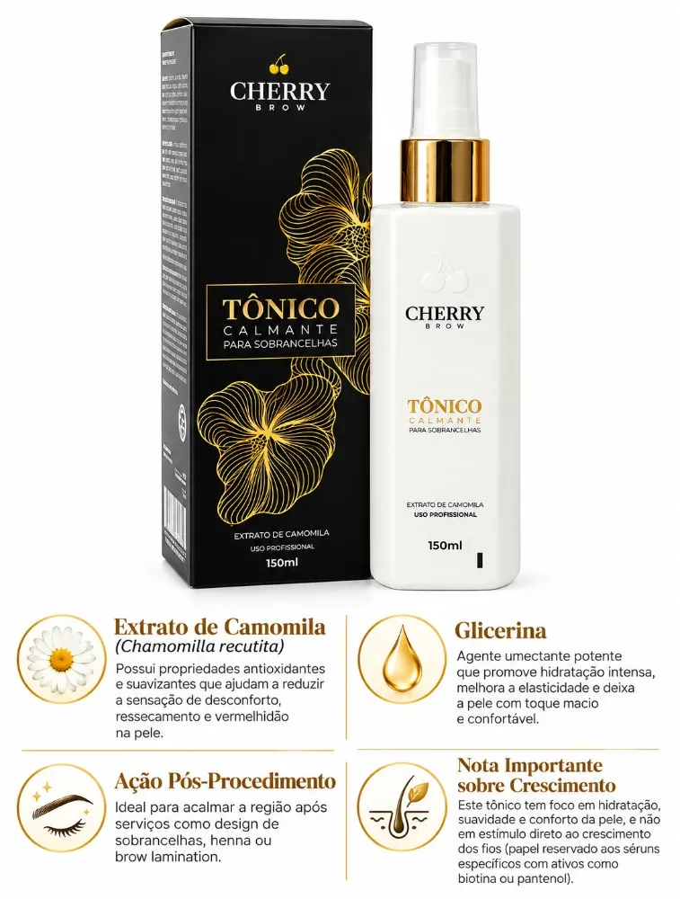 TONICO CALMANTE PARA SOBRANCELHAS 150ML - CHERRY