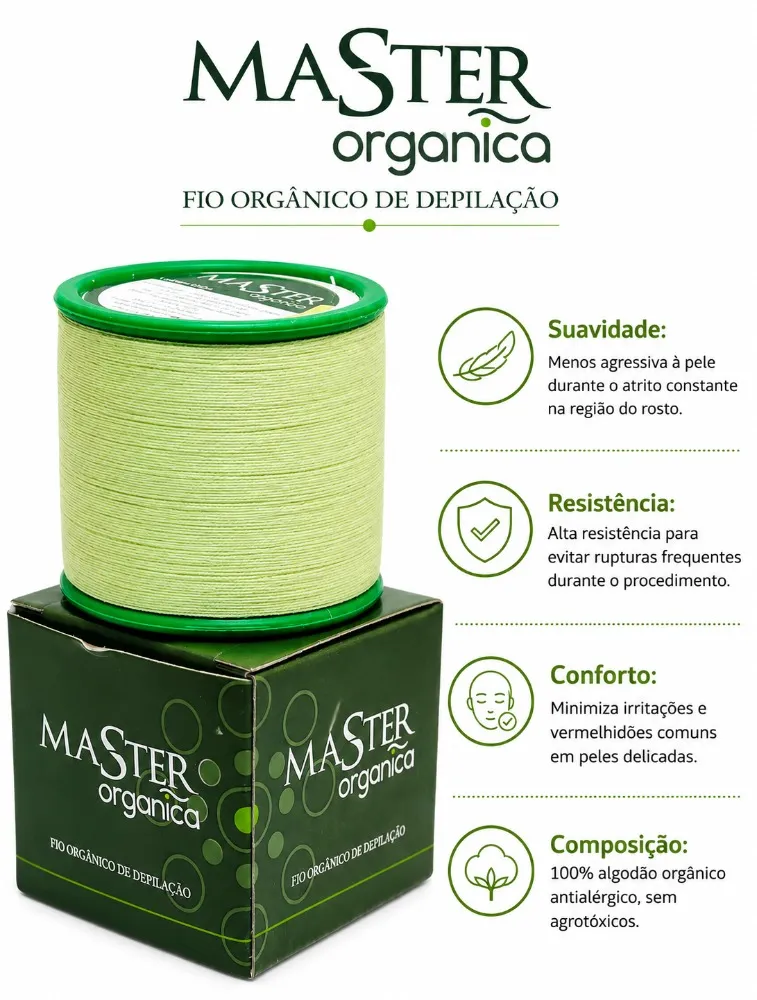 LINHA ORGÂNICA PARA DEPILAÇÃO FACIAL 300M | MASTER
