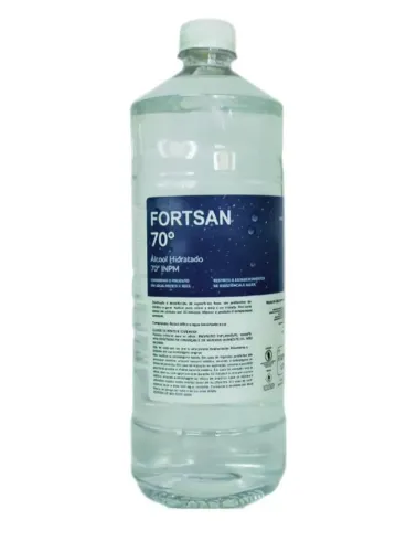 ALCOOL HIDRATADO 70% 1 LITRO FORTSAN