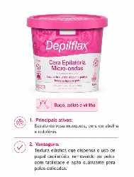 CERA DEPILATORIA PARA MICROONDAS DEPILFLAX 100G ROSAS