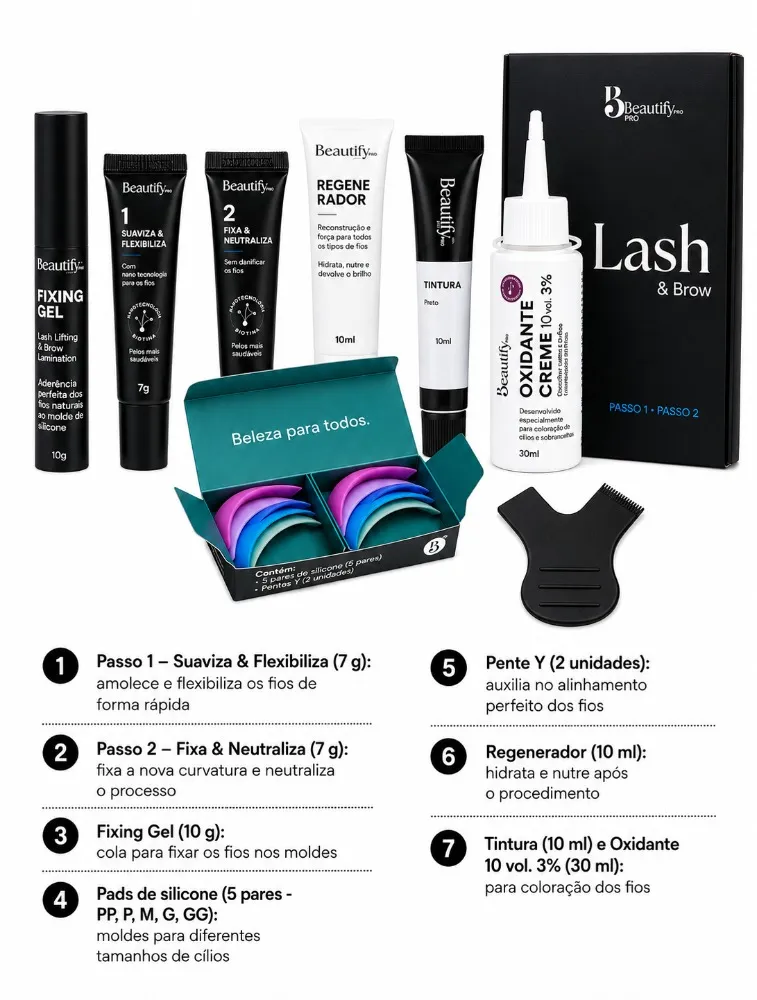 KIT COMPLETO LASH LIFTING & BROWLAMINATION- BEAUTIFY PRO