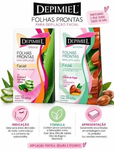 FOLHA FACIAL DEPIMIEL JOJOBA E VITAMINA E